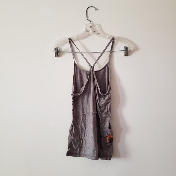 Tragur Grey Racerback Tank Top XS - Picture 2 of 5